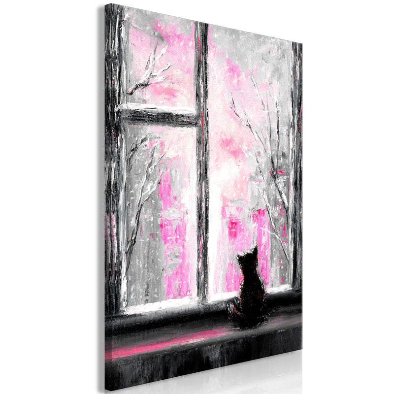 Kanva - Longing Kitty (1 Part) Vertical Pink Home Trends