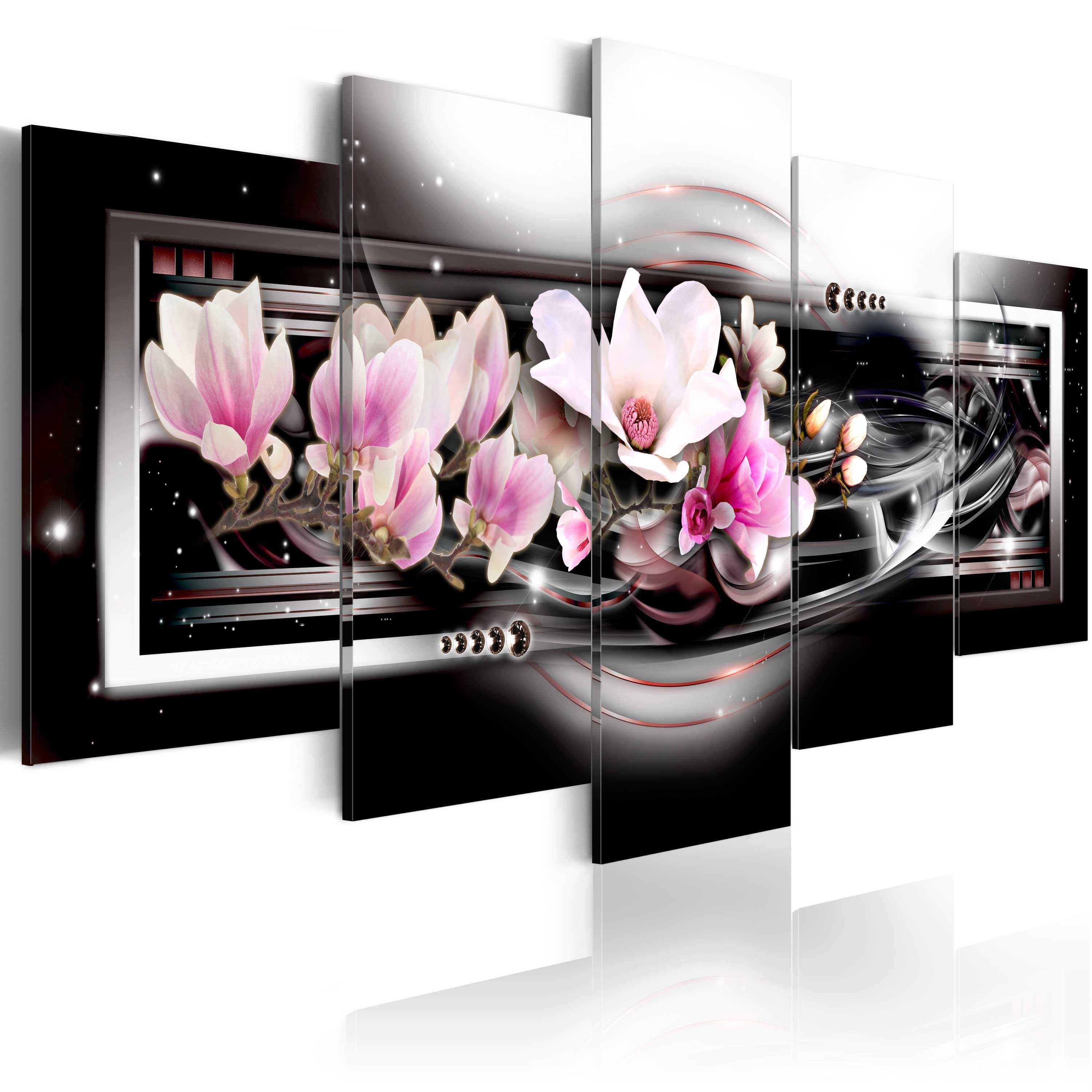 Glezna - Magnolias on a black background Home Trends