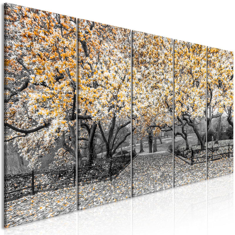 Glezna - Magnolijas parks (5 daļas) šaura, apelsīnu krāsa Home Trends