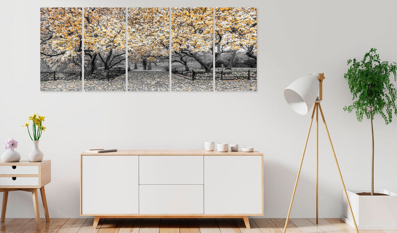 Glezna - Magnolijas parks (5 daļas) šaura, apelsīnu krāsa Home Trends