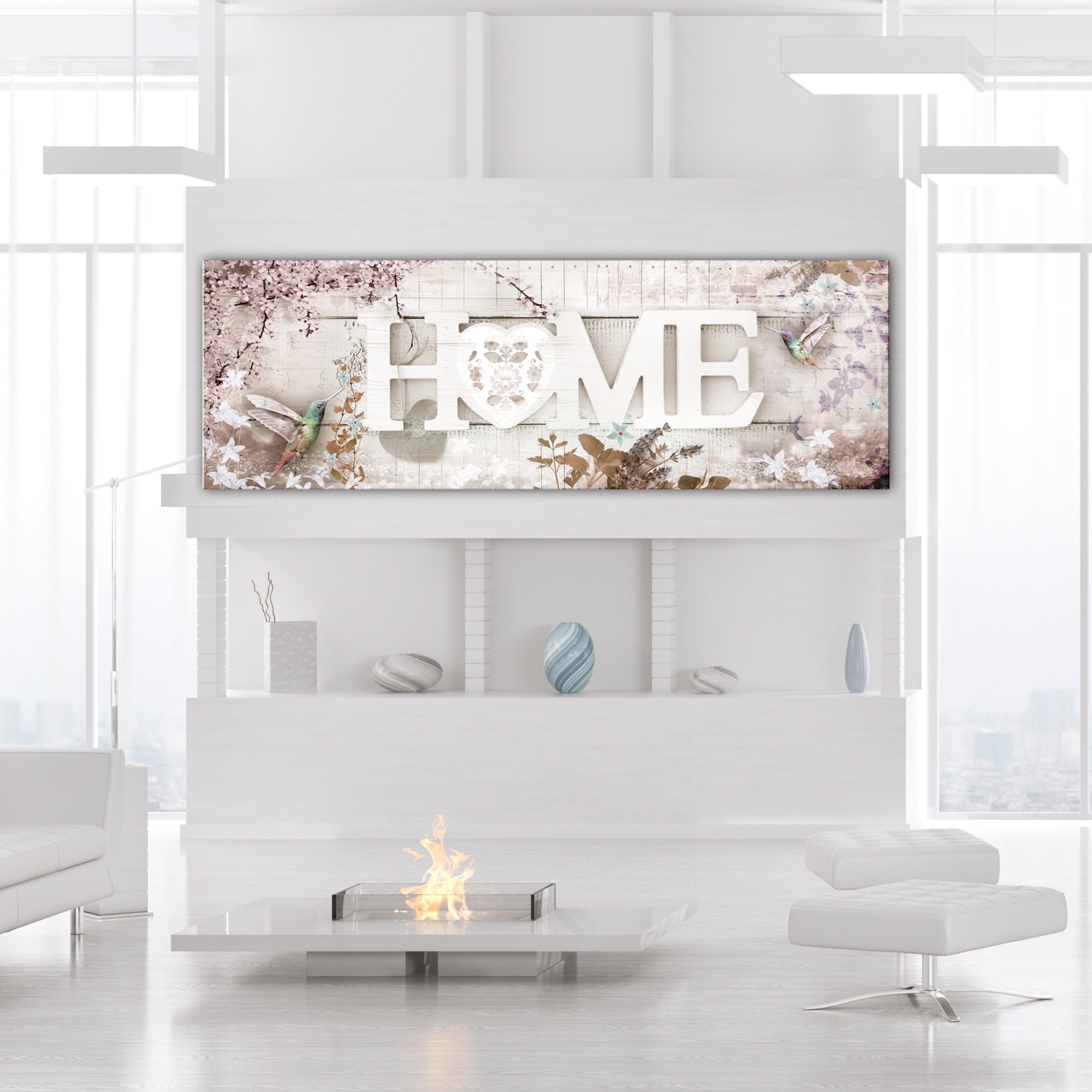Glezna - Māja un Kolibri (1 daļa) Bēšā krasā Home Trends