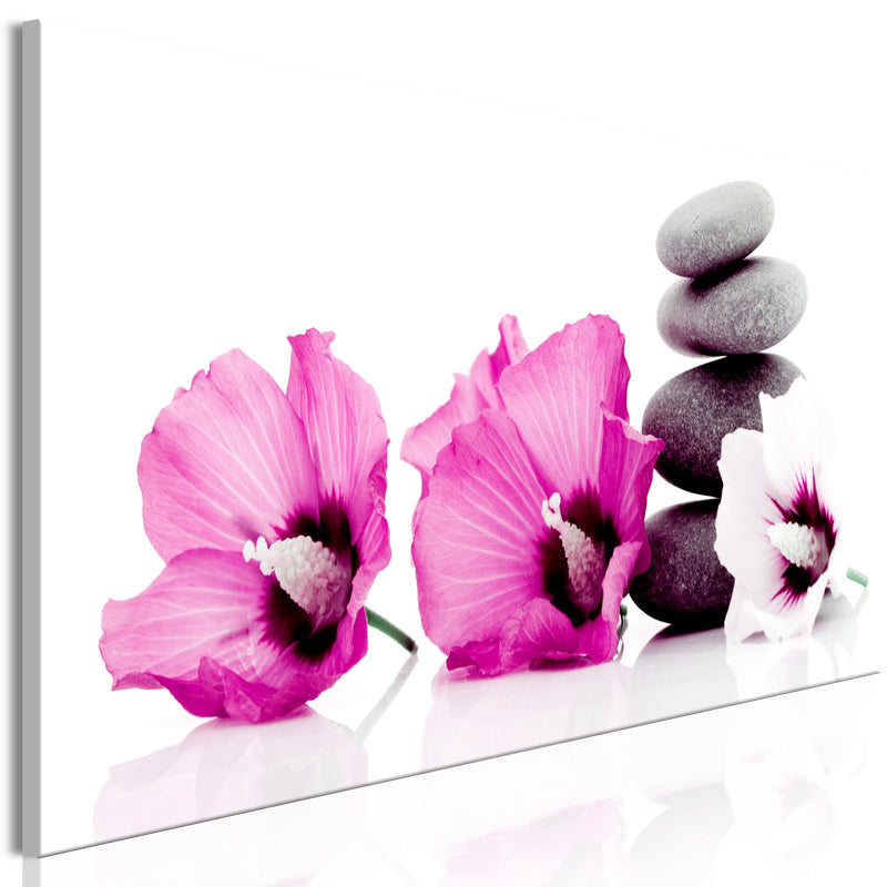 Glezna - Malvas zieds (1 daļa) horizontāla, Persijas rozā krāsā Home Trends