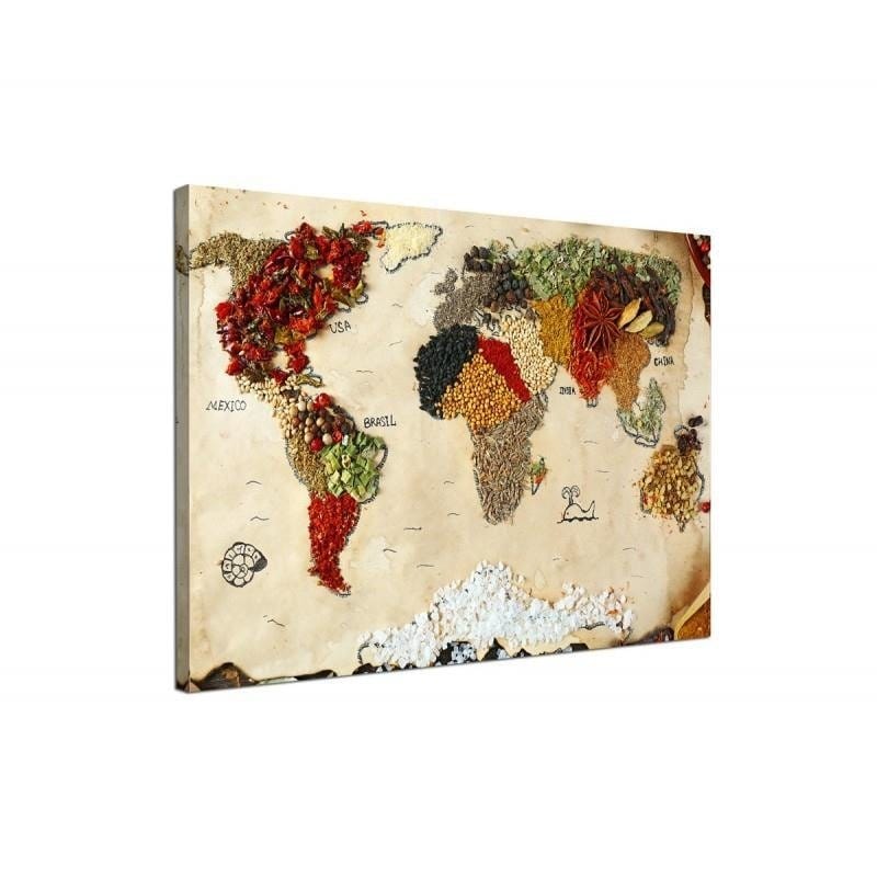 Kanva - Map Made From Different Kinds Of Spices  Home Trends DECO