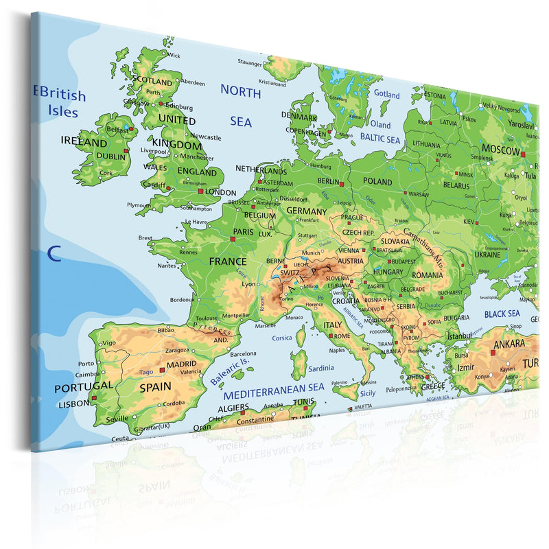 Kanva - Map of Europe Home Trends