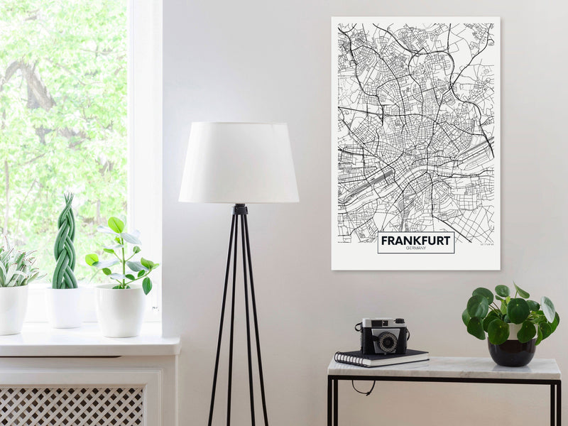 Glezna - Map of Frankfurt (1 Part) Vertical Home Trends
