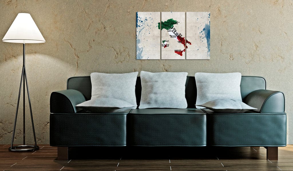 Glezna - Map of Italy - triptych Home Trends
