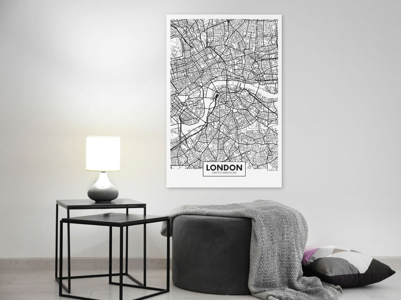 Glezna - Map of London (1 Part) Vertical Home Trends