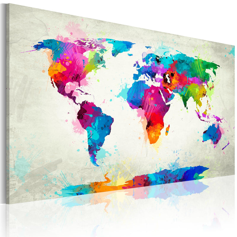 Glezna - Map of the world - an explosion of colors Home Trends