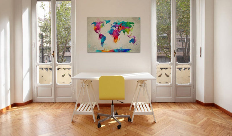Kanva - Map of the world - an explosion of colors Home Trends