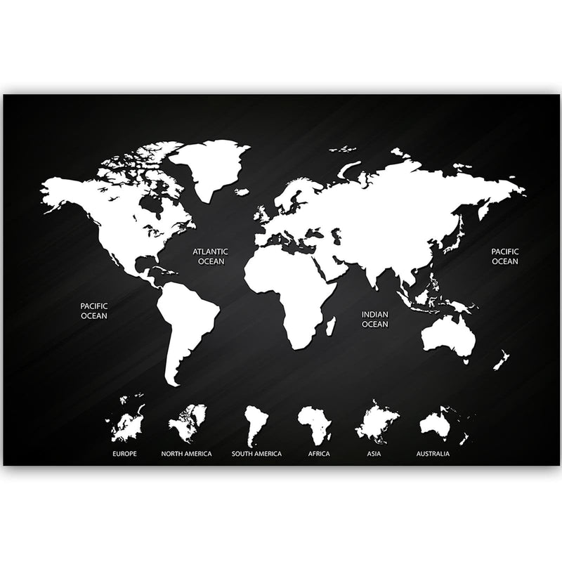 Kanva - Map Of The World And Continents  Home Trends DECO