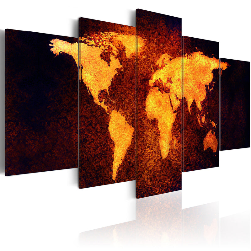 Glezna - Map of the World - Hot lava Home Trends