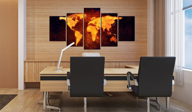 Glezna - Map of the World - Hot lava Home Trends