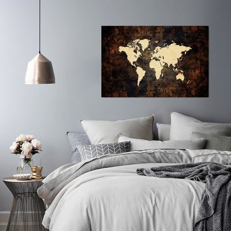 Kanva - Map Of The World On The Stage 2  Home Trends DECO