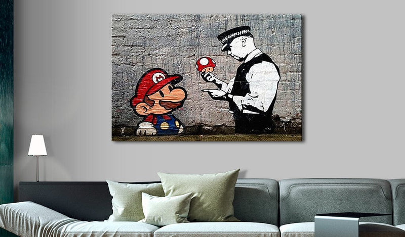 Glezna - Mario and Cop by Banksy Home Trends
