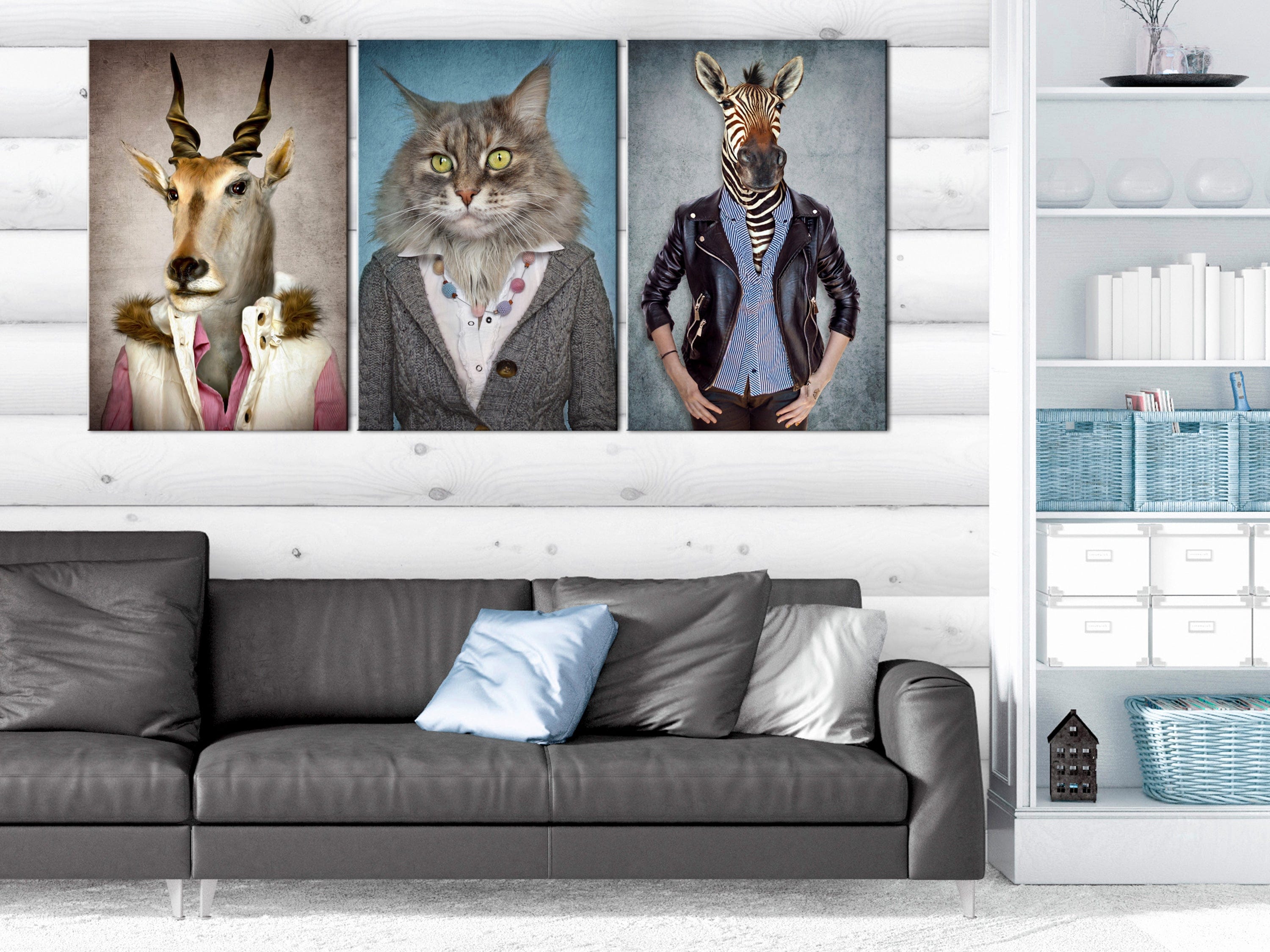 Glezna - Menagerie (3 Parts) 120x60 Home Trends