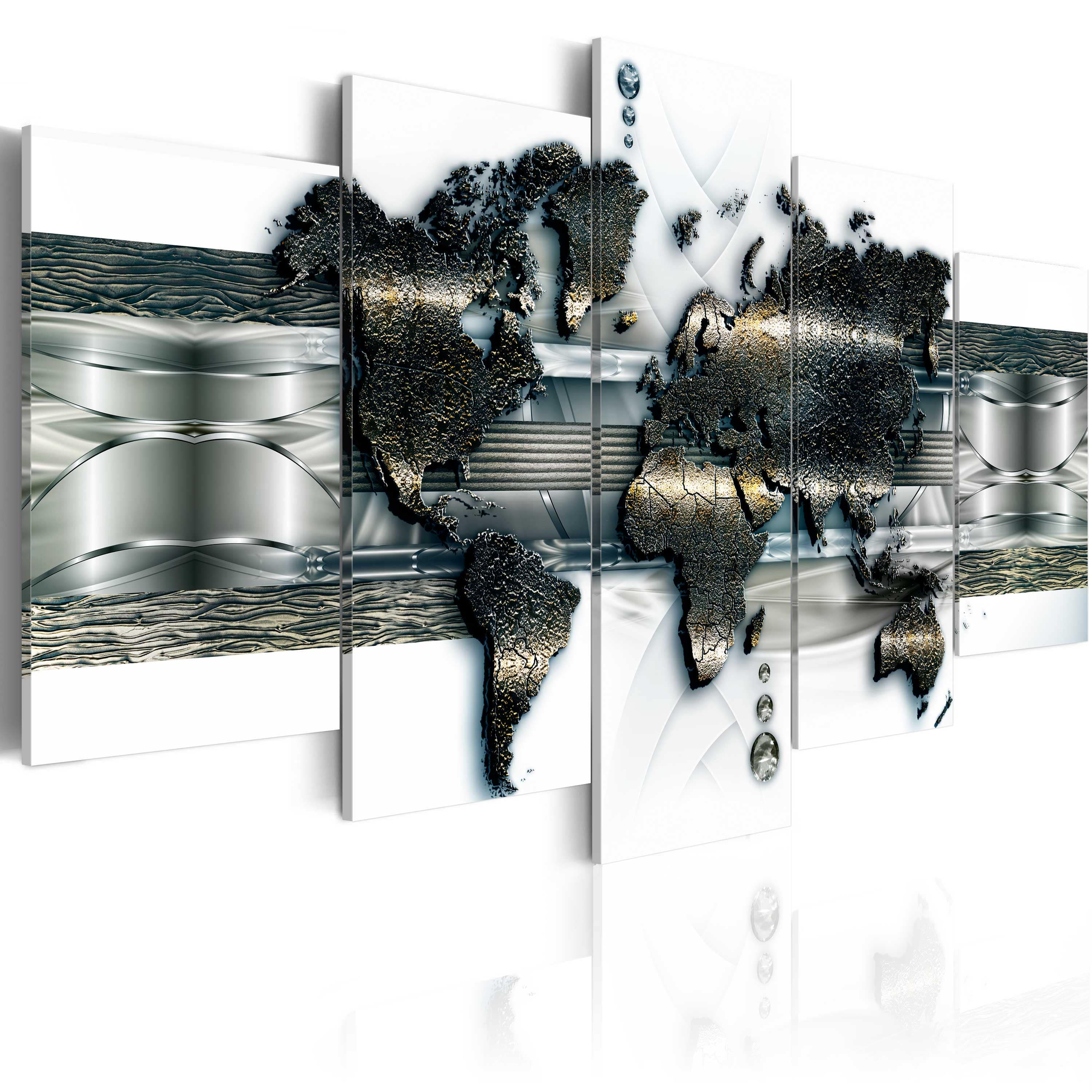Glezna - Metal World Map Home Trends