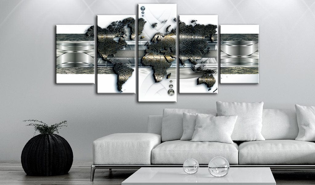 Glezna - Metal World Map Home Trends