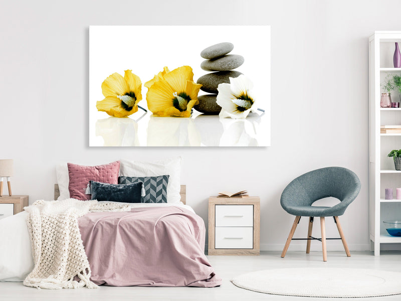 Glezna - Mierīga malva (1 daļa) dzeltena, horizontāla Home Trends