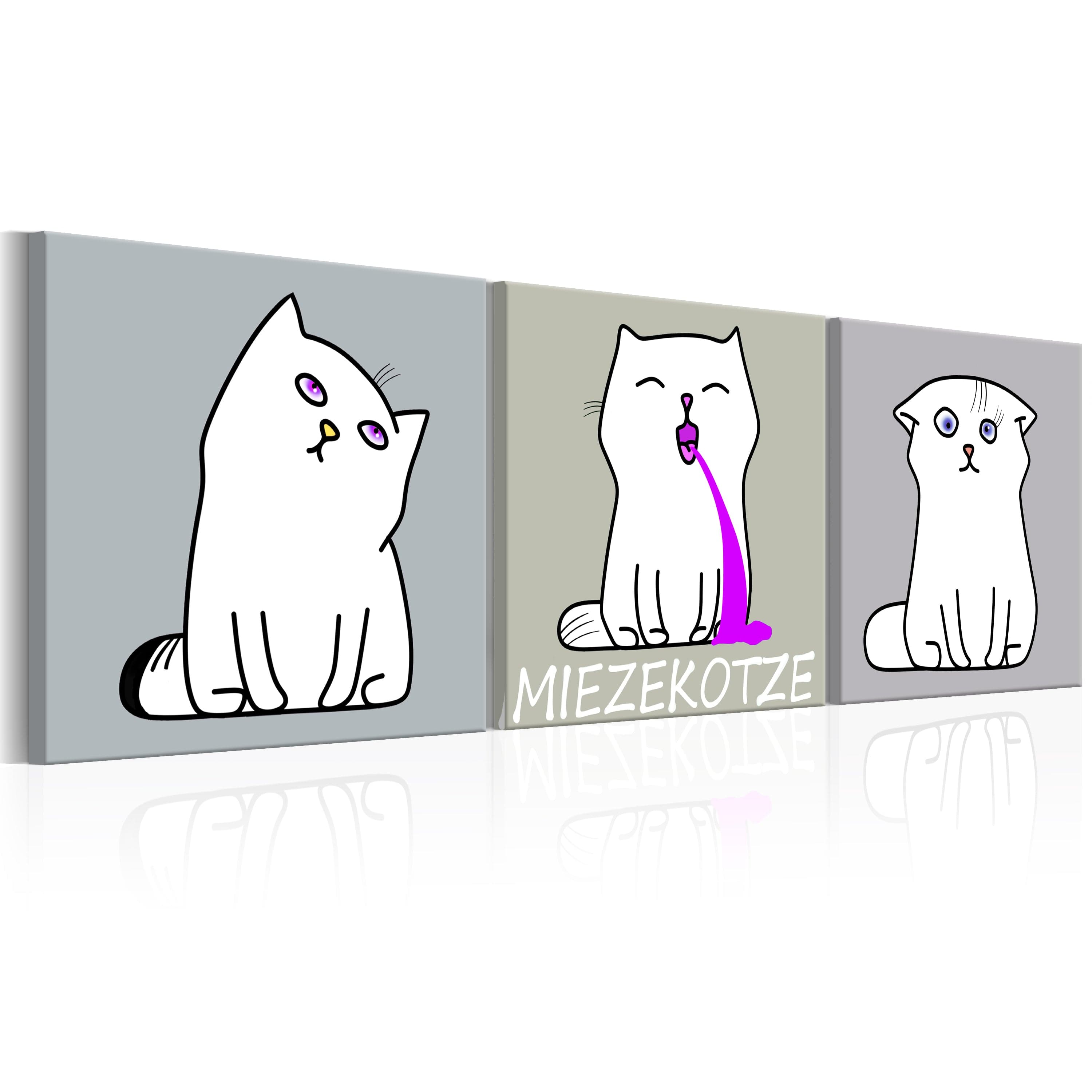 Glezna - Miezekotze_ Cat Trio 120x40 Home Trends