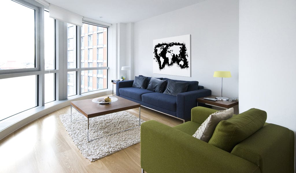Glezna - Monochromatic map of the World Home Trends