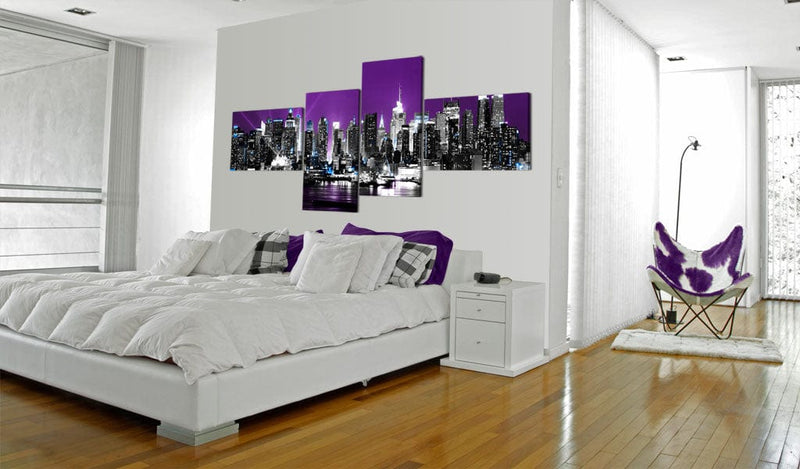 Glezna - New York on a violet background Home Trends