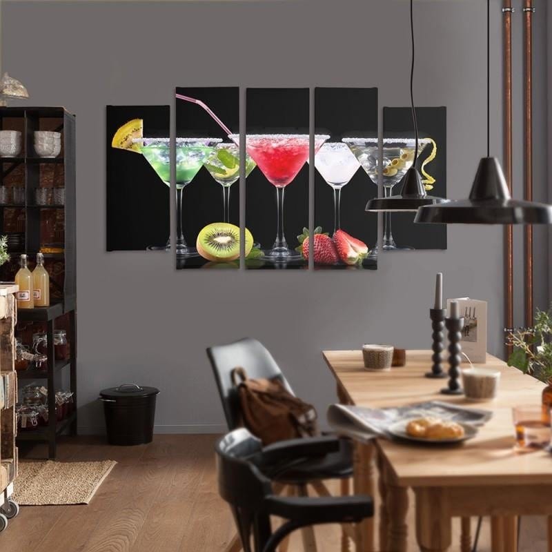 Kanva no 5 daļām - Drinks And Fruits 2  Home Trends DECO