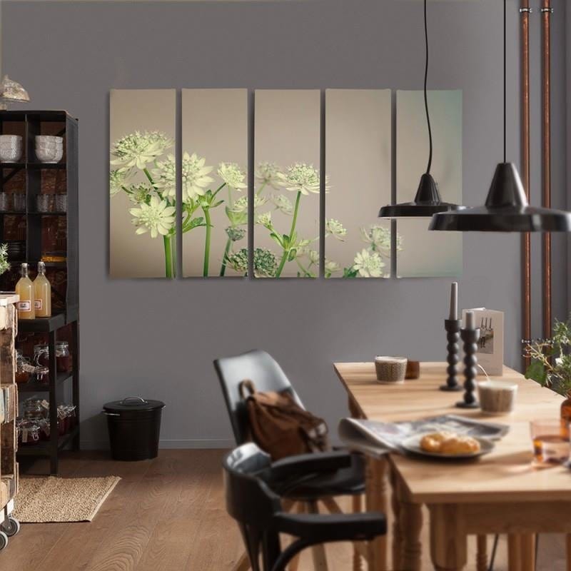 Kanva no 5 daļām - Green Clover  Home Trends DECO
