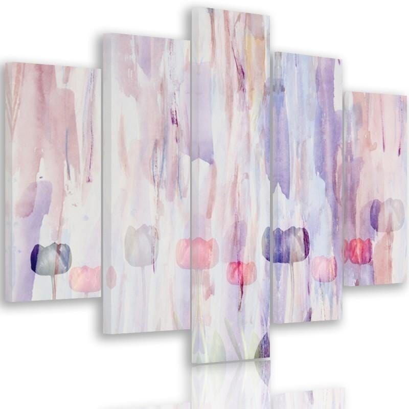 Kanva no 5 daļām - Type A, 1 Pastel Abstract  Home Trends DECO