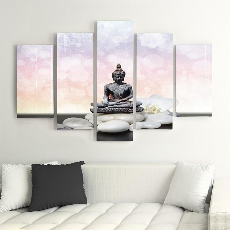 Kanva no 5 daļām - Type A, 5 Buddha  Home Trends DECO