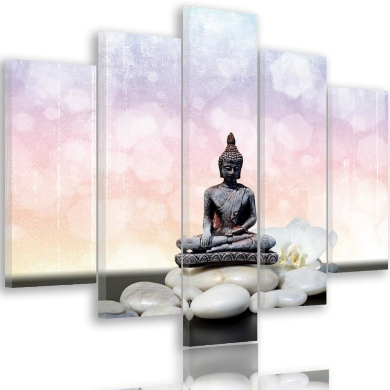 Kanva no 5 daļām - Type A, 5 Buddha  Home Trends DECO