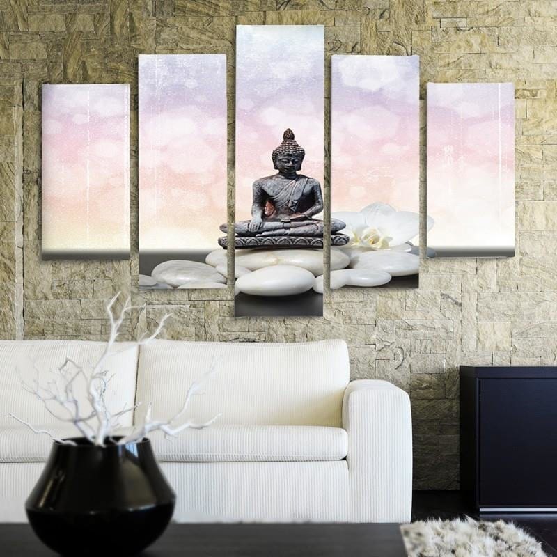 Kanva no 5 daļām - Type A, 5 Buddha  Home Trends DECO