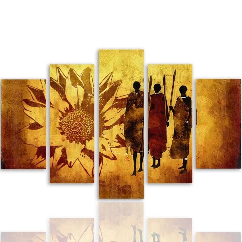 Kanva no 5 daļām - Type A, African Warriors  Home Trends DECO