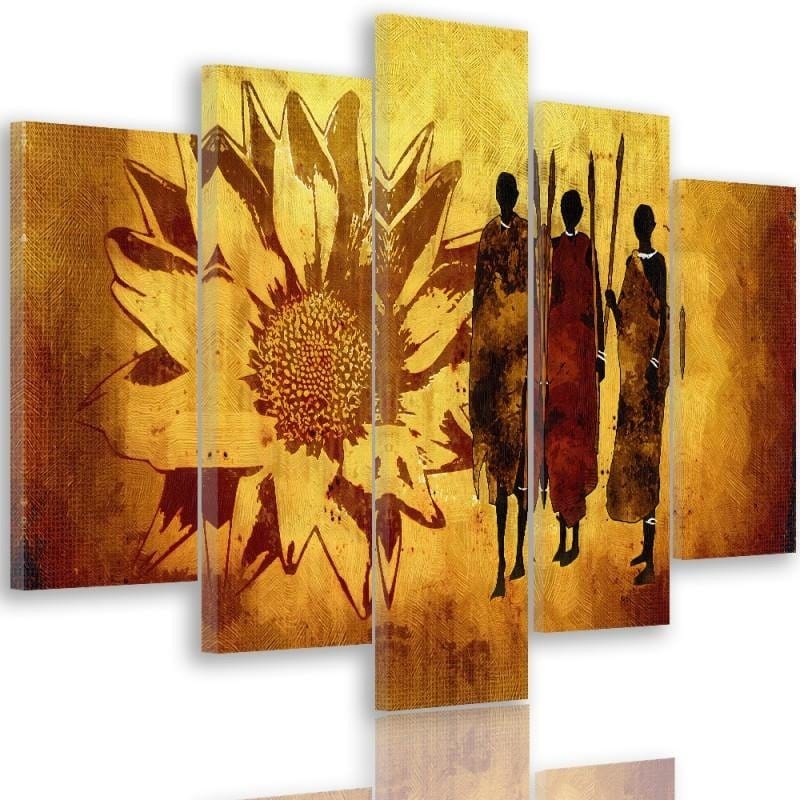 Kanva no 5 daļām - Type A, African Warriors  Home Trends DECO