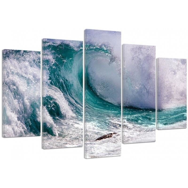 Kanva no 5 daļām - Type A, Agitated Wave  Home Trends DECO