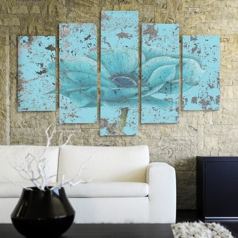 Kanva no 5 daļām - Type A, Blue Flower  Home Trends DECO