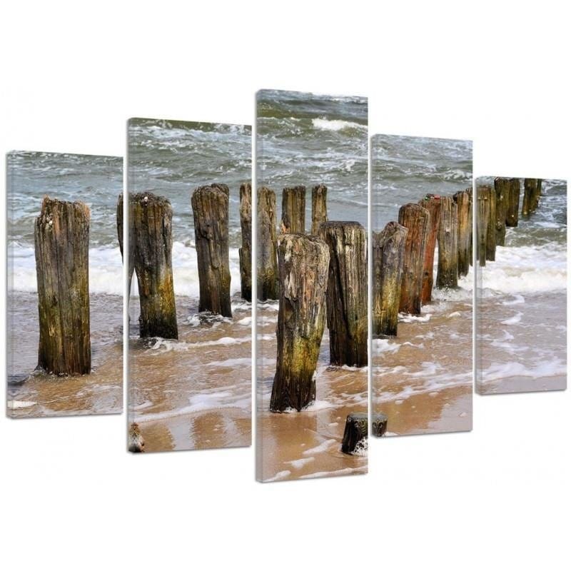 Kanva no 5 daļām - Type A, Breakwaters On The Beach  Home Trends DECO