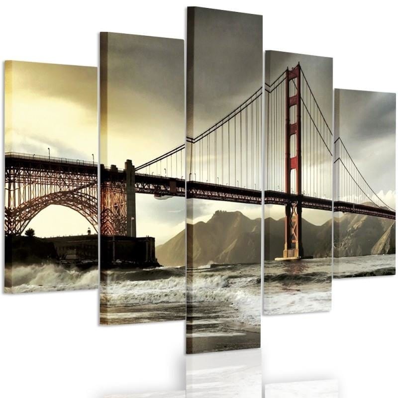 Kanva no 5 daļām - Type A, Bridge Across The River  Home Trends DECO