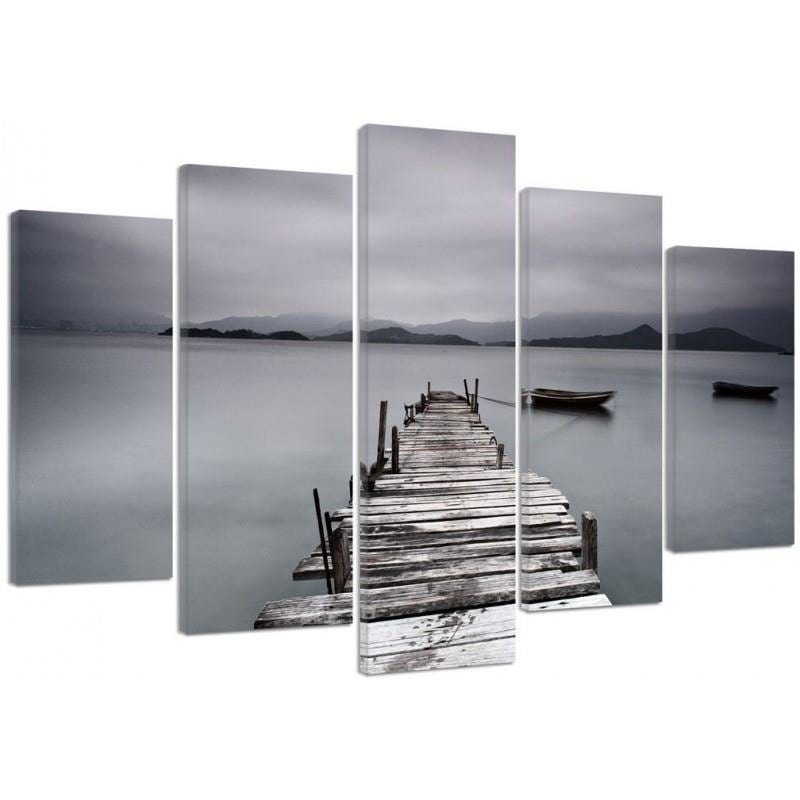 Kanva no 5 daļām - Type A, Bridge And Boat  Home Trends DECO
