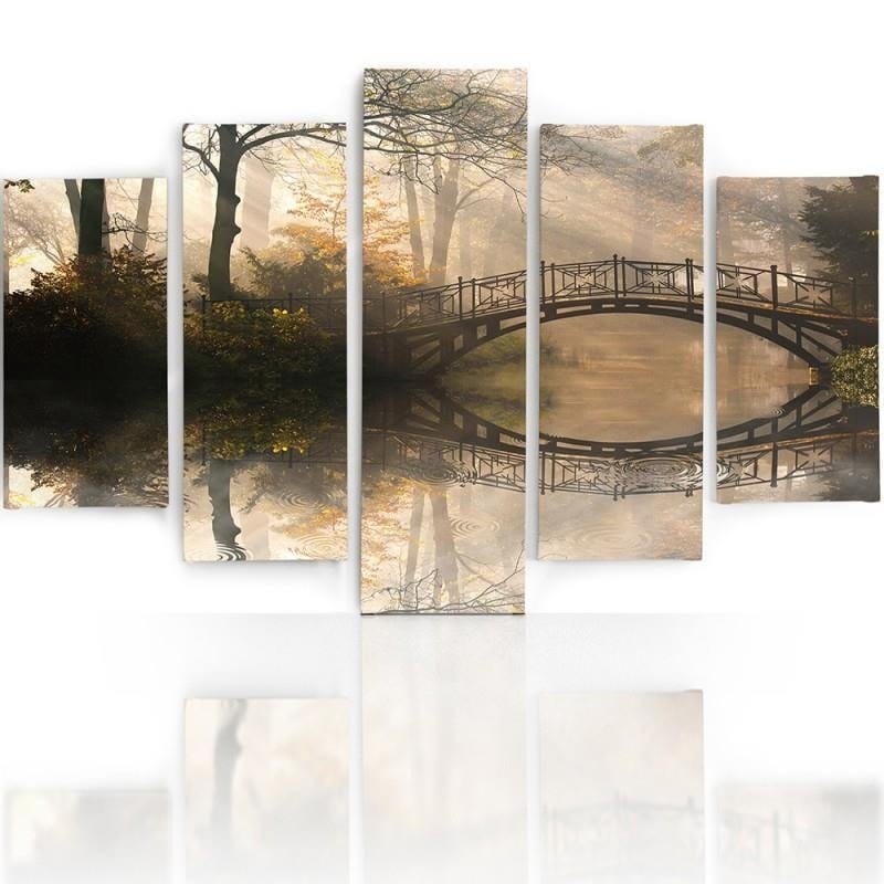 Kanva no 5 daļām - Type A, Bridge In The Park  Home Trends DECO