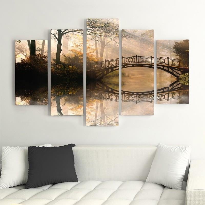 Kanva no 5 daļām - Type A, Bridge In The Park  Home Trends DECO