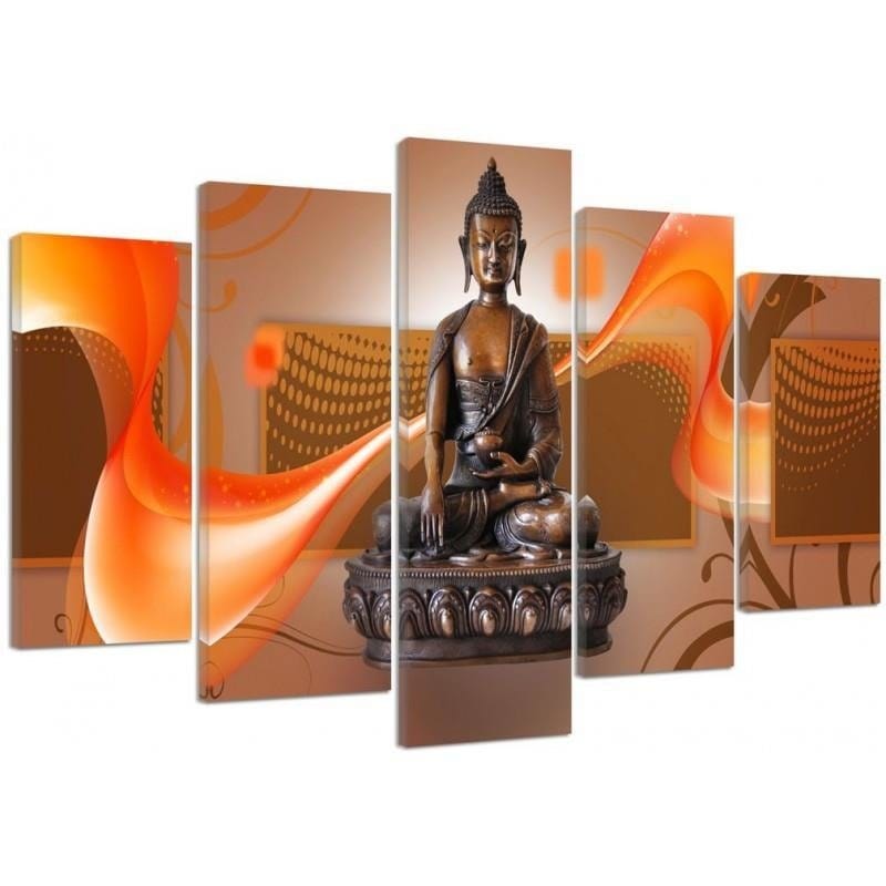 Kanva no 5 daļām - Type A, Bronze Buddha  Home Trends DECO