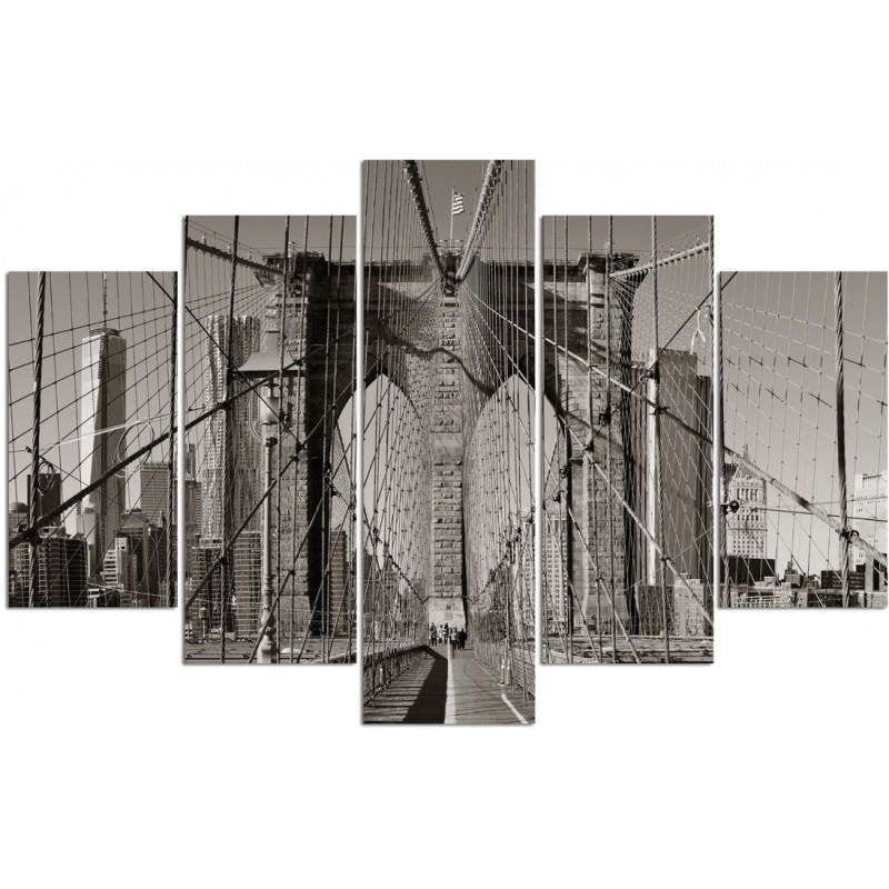 Kanva no 5 daļām - Type A, Brooklyn Bridge  Home Trends DECO