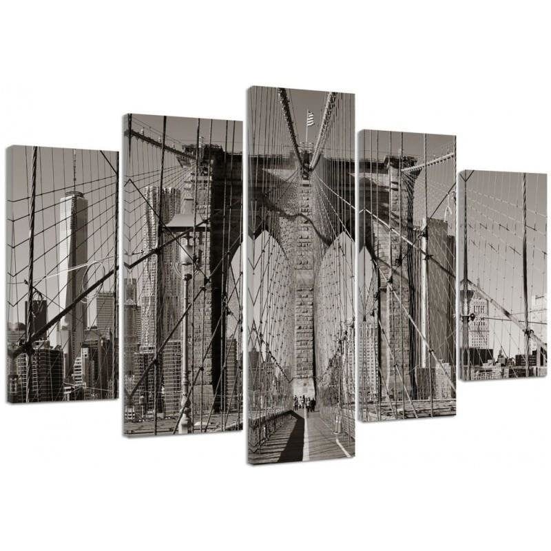 Kanva no 5 daļām - Type A, Brooklyn Bridge  Home Trends DECO