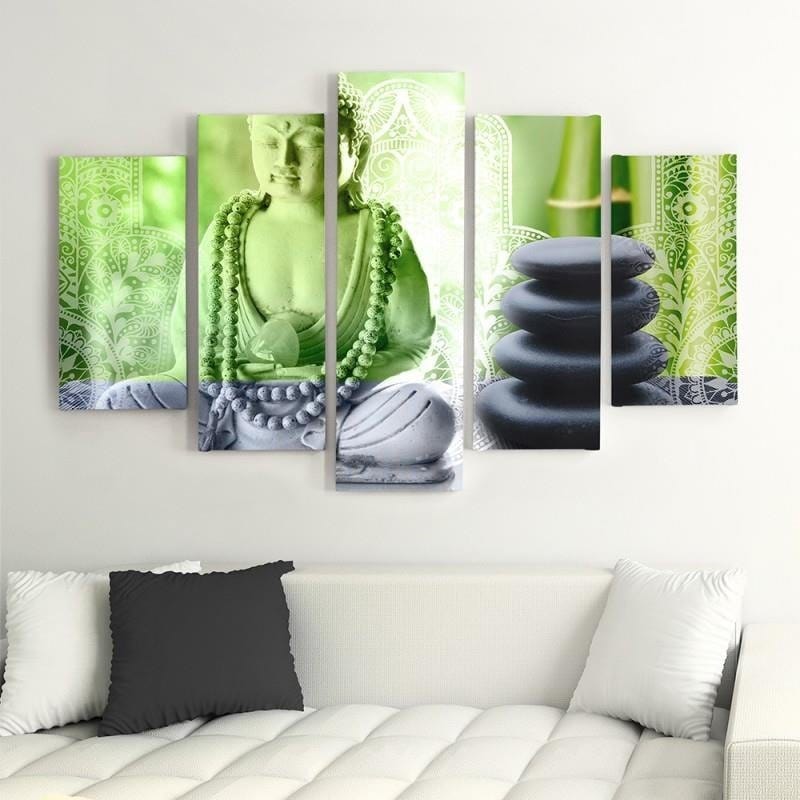 Kanva no 5 daļām - Type A, Buddha And Stones  Home Trends DECO