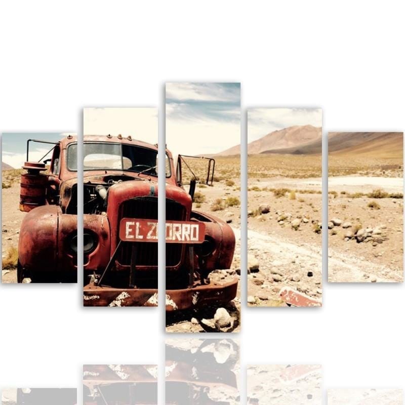 Kanva no 5 daļām - Type A, Car In The Desert  Home Trends DECO