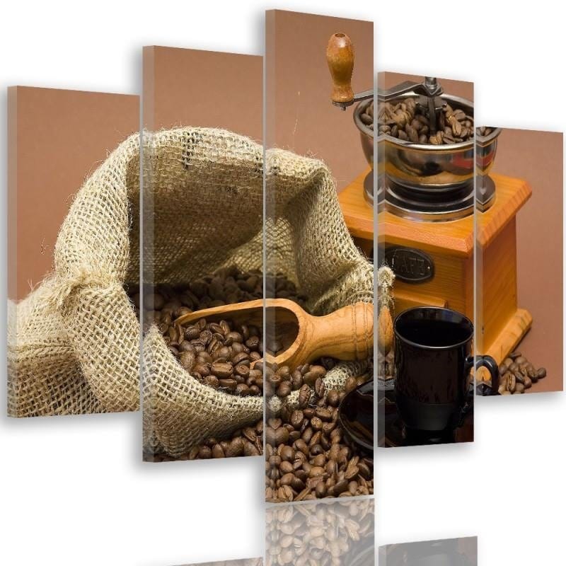 Kanva no 5 daļām - Type A, Coffee Beans 2  Home Trends DECO