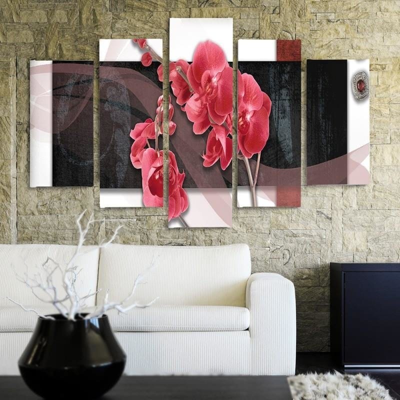 Kanva no 5 daļām - Type A, Composition Orchid  Home Trends DECO