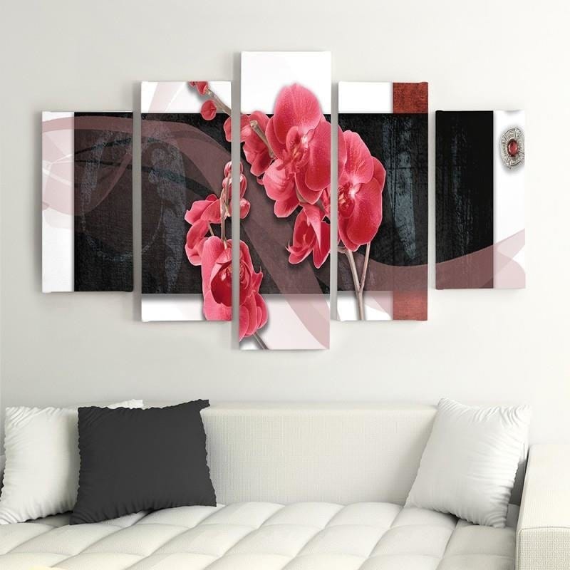 Kanva no 5 daļām - Type A, Composition Orchid  Home Trends DECO