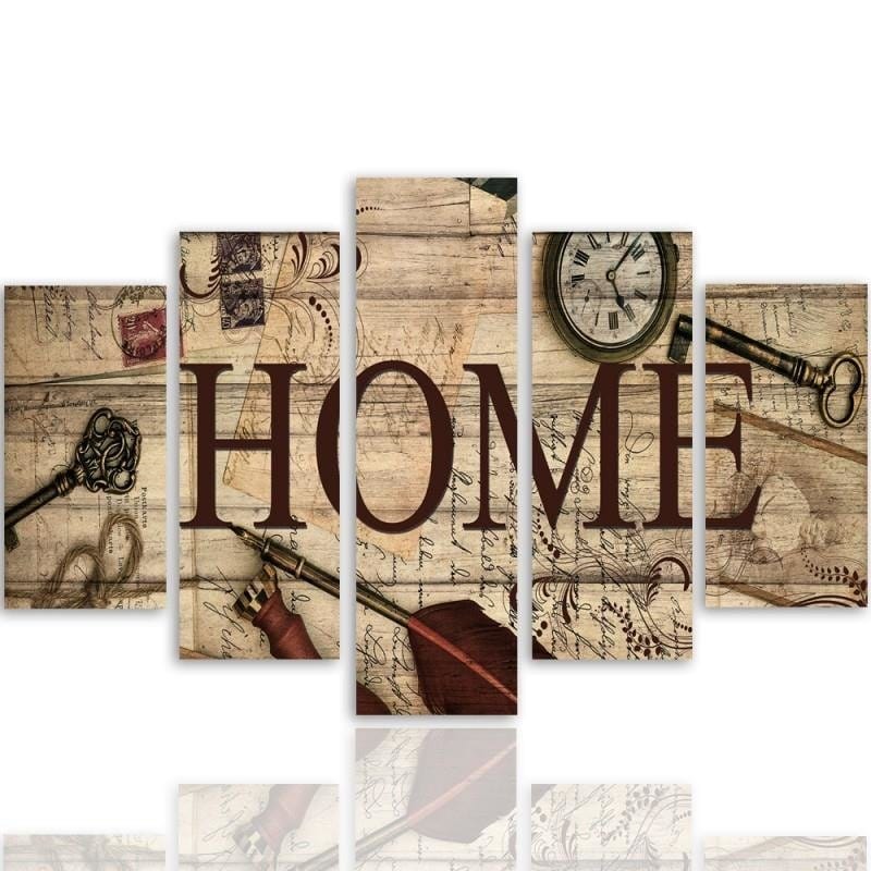 Kanva no 5 daļām - Type A, Composition Vintage Home  Home Trends DECO