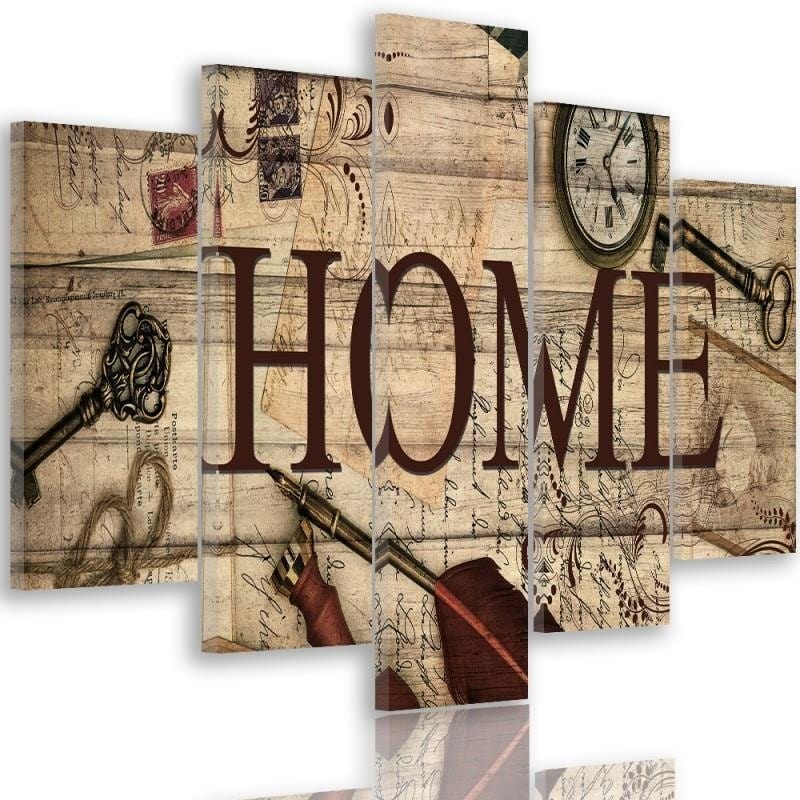 Kanva no 5 daļām - Type A, Composition Vintage Home  Home Trends DECO